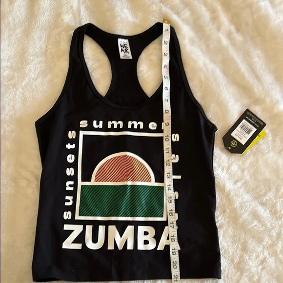NWT Zumba Black Graphic Tank Top - Picture 7 of 7